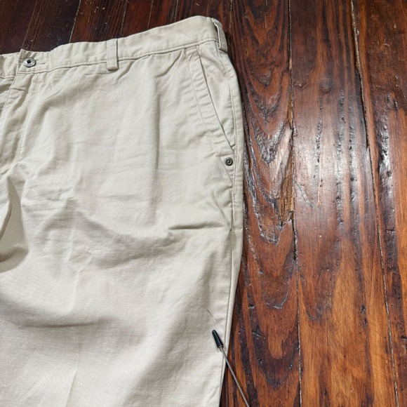 Duluth Trading Pants Men 46x30 Khaki Flex Fire Hose Canvas Relaxed Fit Workwear - Picture 2 of 14